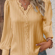 WW | Leichte Bluse mit Spitzen Details