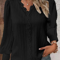 WW | Leichte Bluse mit Spitzen Details
