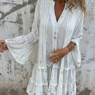 WW | Boho Metallic Hemdkleid