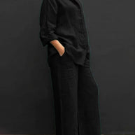 WW | Elegantes Hemd & Hose Mit Kragen Für Damen