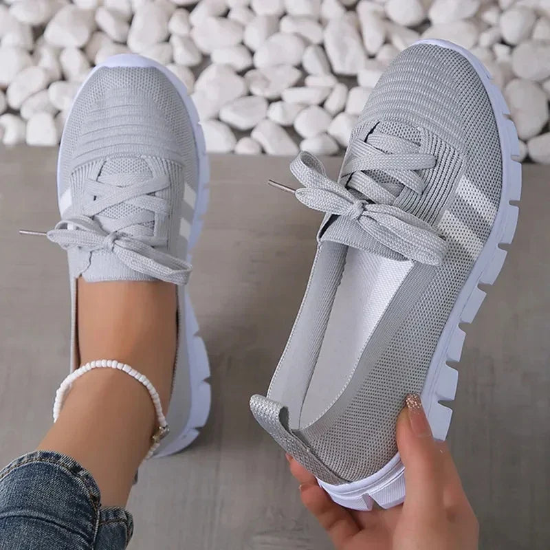 W&W Mode - Atmungsaktive Gestrickte Sneaker