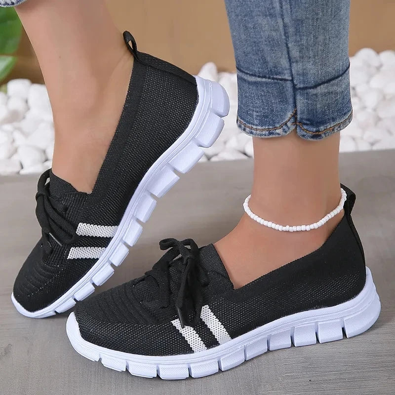 W&W Mode - Atmungsaktive Gestrickte Sneaker