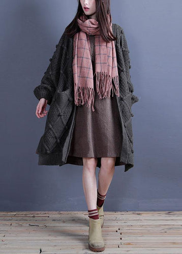 WW | Strick Sweat Oberteile Mode grün seitlich offene Strickjacken