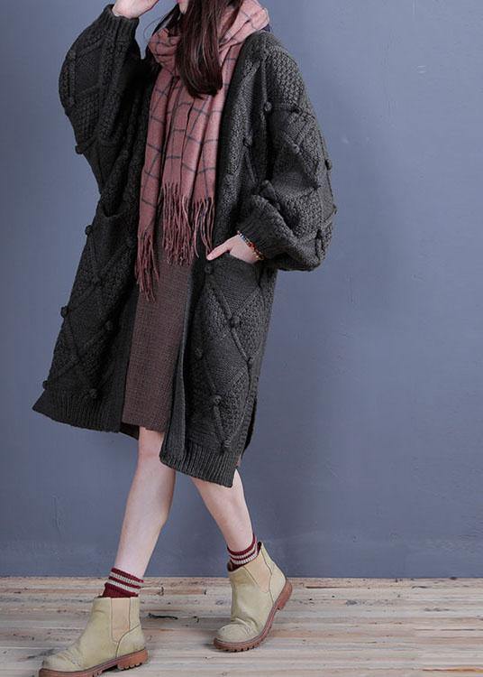 WW | Strick Sweat Oberteile Mode grün seitlich offene Strickjacken