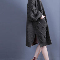 WW | Strick Sweat Oberteile Mode grün seitlich offene Strickjacken