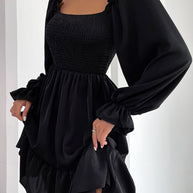 Dress - Strahlen Sie feminine Eleganz aus in diesem gerüschten Minikleid!