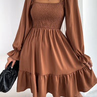 Dress - Strahlen Sie feminine Eleganz aus in diesem gerüschten Minikleid!