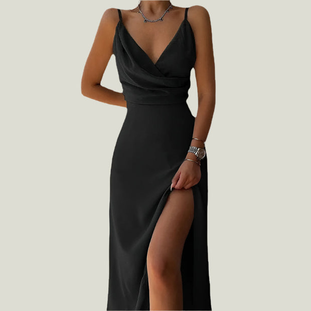 WW | Elegantes Maxikleid Mit Verführerischem Schlitz Für Damen