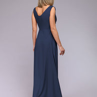WW | Elegantes Maxi Kleid Mit Tiefem V-ausschnitt Und Schlitz
