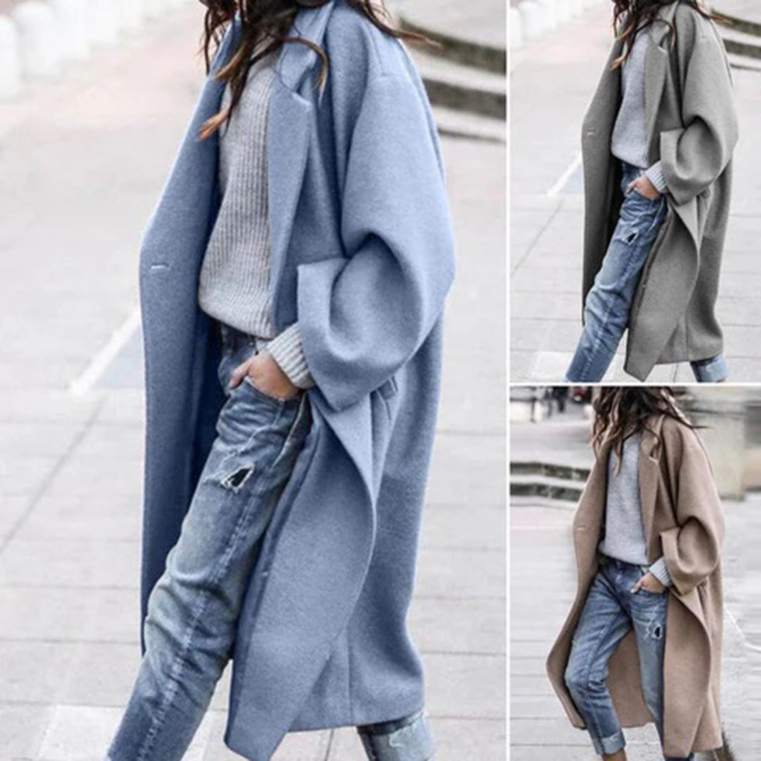 Damen Winter-Trenchcoat mit wärmendem Stoff