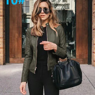 Die neue Mode kurze dünne Leder Fahrrad Mantel