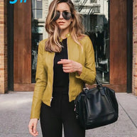 Die neue Mode kurze dünne Leder Fahrrad Mantel