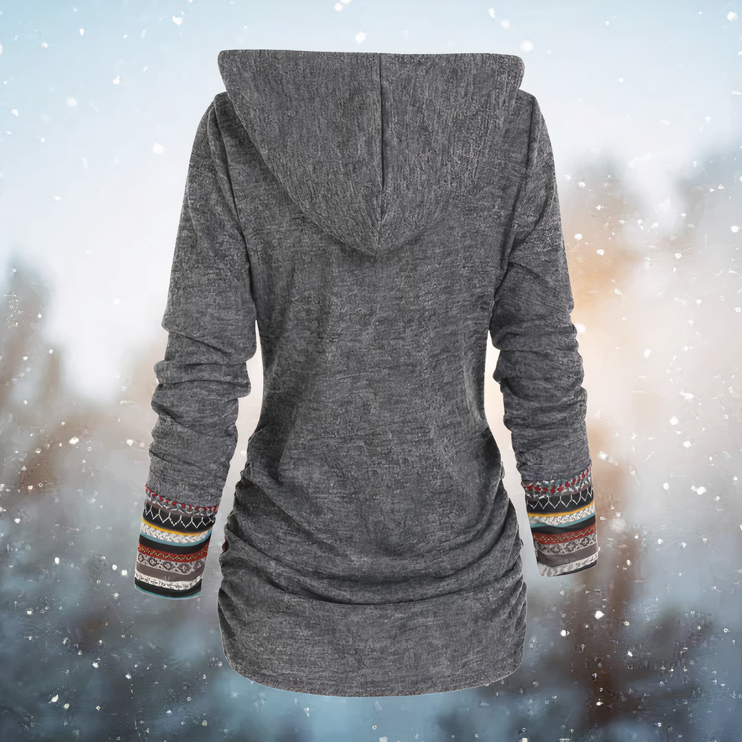 W&W Mode - Stylische Tribal-Pullover Mit Kapuze
