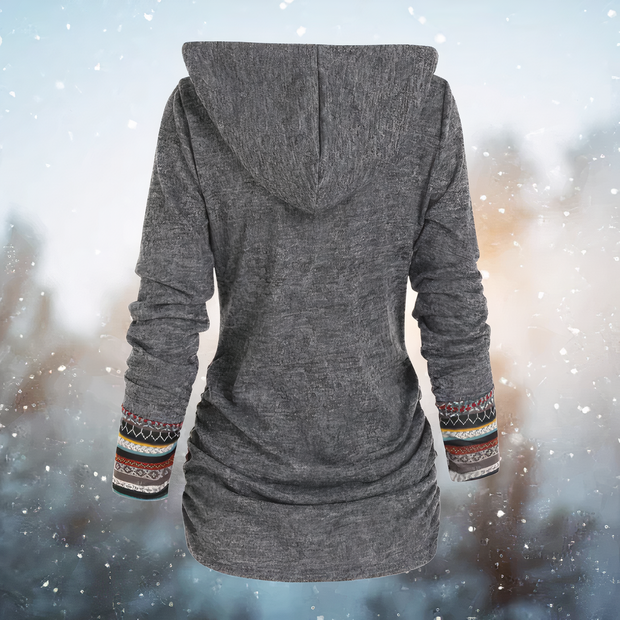 WW - Stylische Tribal-Pullover Mit Kapuze