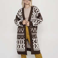 Strickjacke | Frauen Langer Strickcardigan