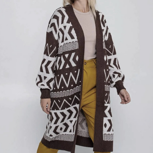 Strickjacke | Frauen Langer Strickcardigan