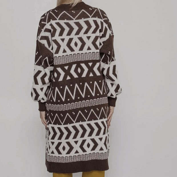 Strickjacke | Frauen Langer Strickcardigan