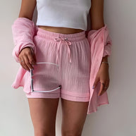WW | Sonnenschutz-Shirt-Set für Damen (Langarmshirt + Shorts)