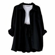 WW | Sonnenschutz-Shirt-Set für Damen (Langarmshirt + Shorts)