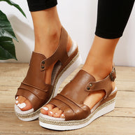 WW | neue lässige Damensandalen mit dicken Sohlen und Fischmaul