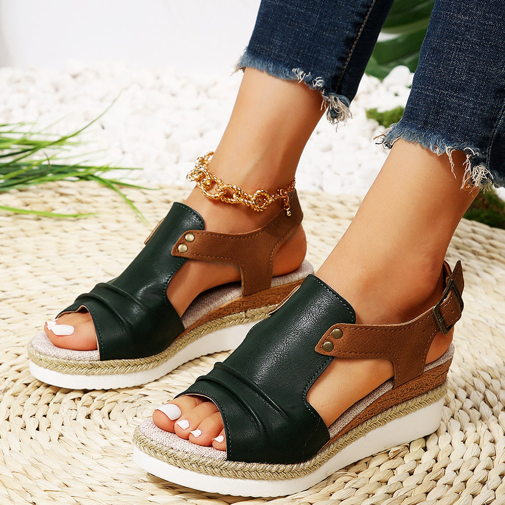 W&W Mode | neue lässige Damensandalen mit dicken Sohlen und Fischmaul