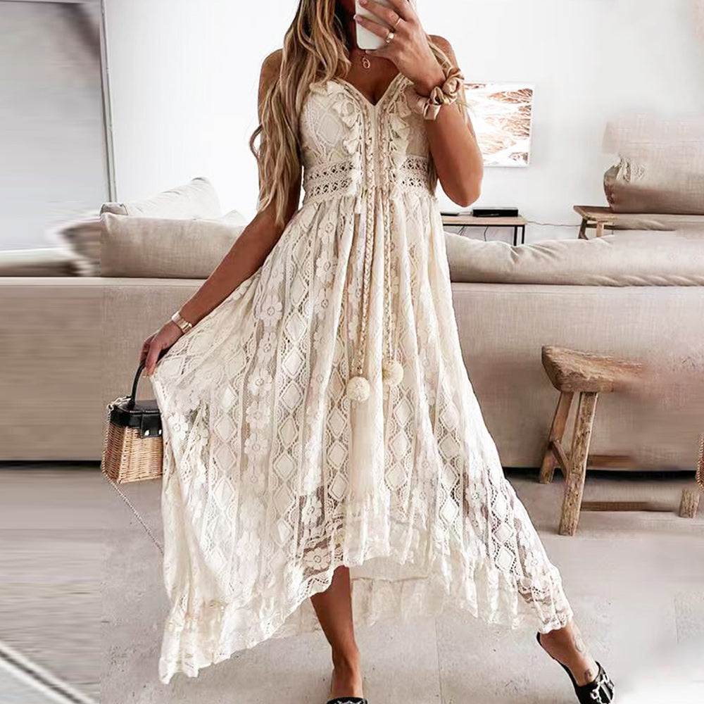 WW | einfarbiges Sommerkleid aus Spitze