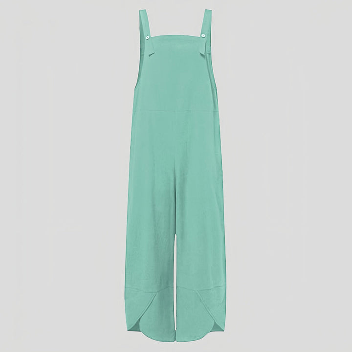 W&W Mode | Lässiger, lockerer Overall in Volltonfarbe für Damen