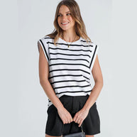 WW | Damen Frühling und Sommer Rundhals ärmelloses T-Shirt