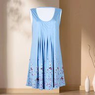 WW | ärmelloses, lockeres Kleid mit Blumendruck