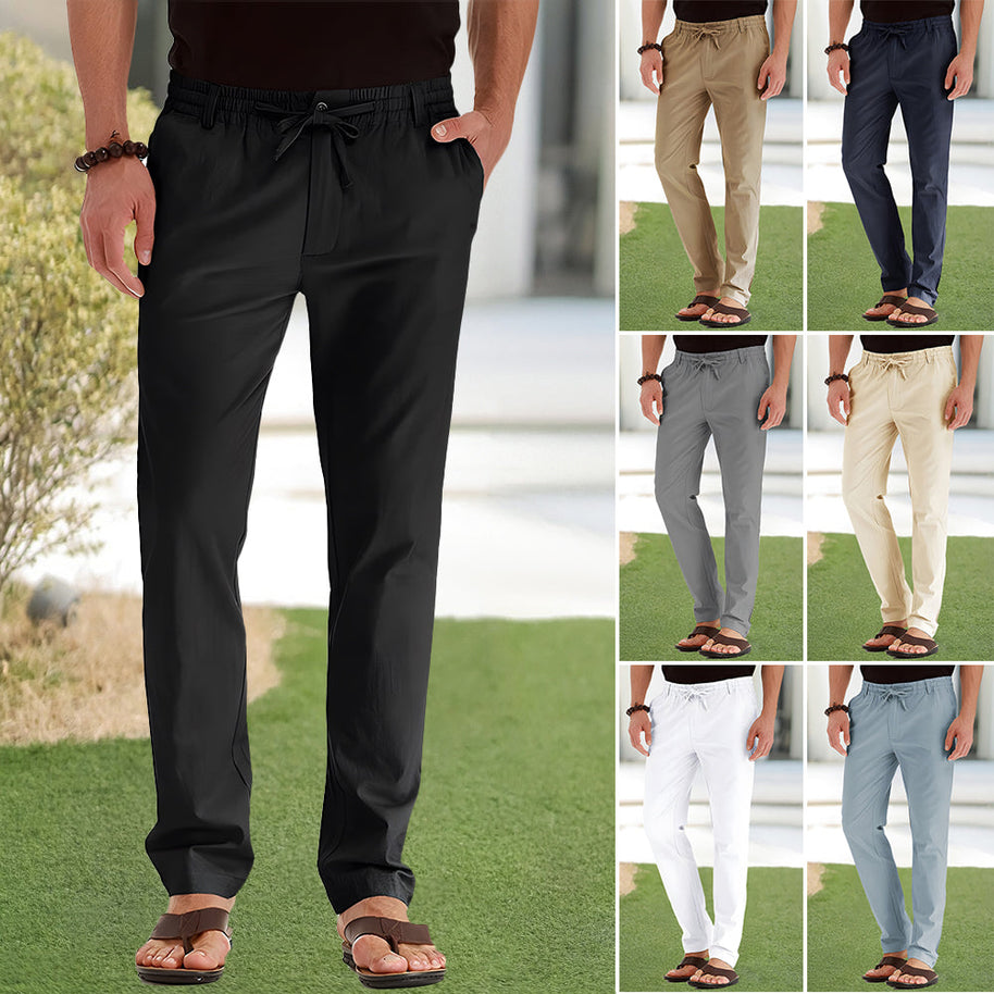 WW | Casual-Herrenhose aus Baumwolle mit elastischem Bund