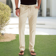 WW | Casual-Herrenhose aus Baumwolle mit elastischem Bund