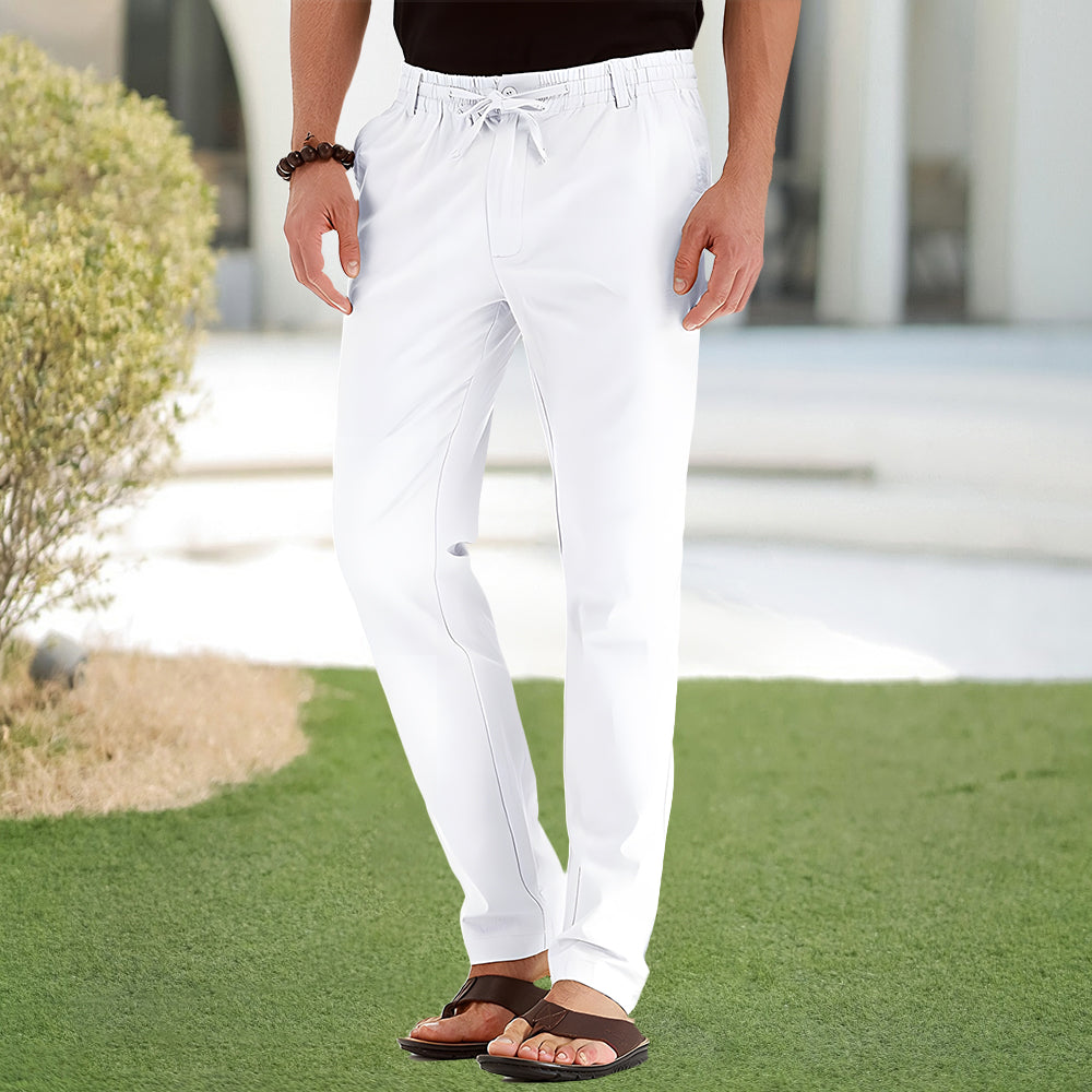 WW | Casual-Herrenhose aus Baumwolle mit elastischem Bund