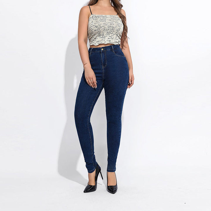 W&W Mode | Jeans Mit Hoher Taille, Schlankmachend, Hochelastisch, Po-Lifting, Röhrenjeans