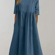 WW | Locker Fallendes Baumwollkleid