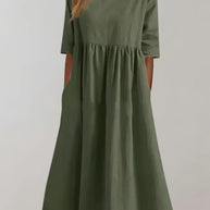 WW | Locker Fallendes Baumwollkleid