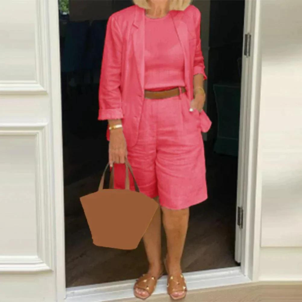 WW | Luxuriöse Blazer- und Shorts-Ensemble für Frauen