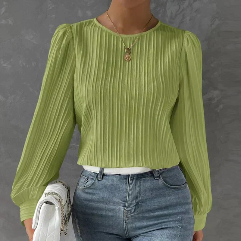 WW | Elegante Plissee Bluse Für Damen