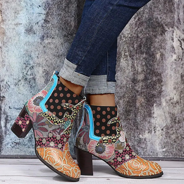 WW | Bunte Patchwork-Stiefeletten