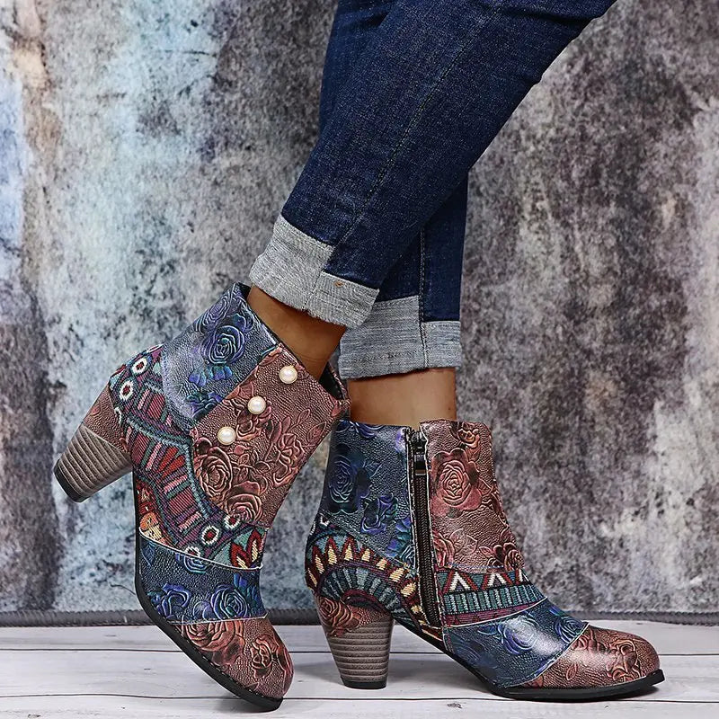 WW | Bunte Patchwork-Stiefeletten