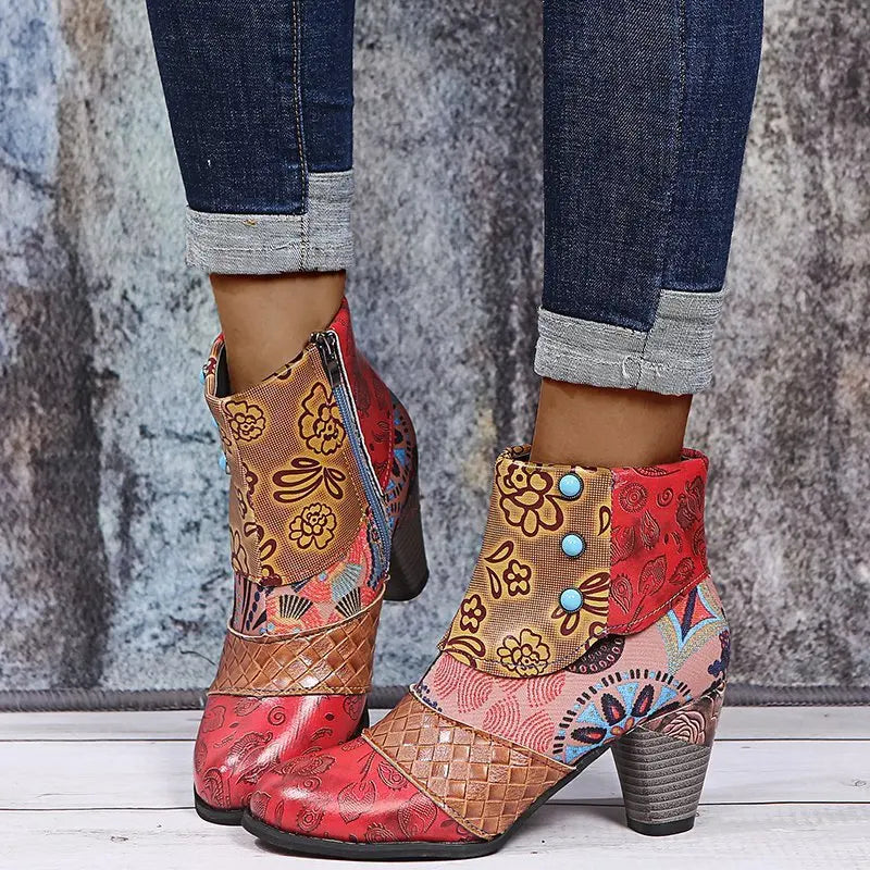 WW | Bunte Patchwork-Stiefeletten