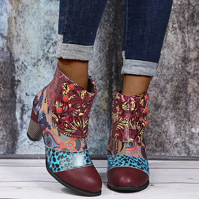 WW | Bunte Patchwork-Stiefeletten