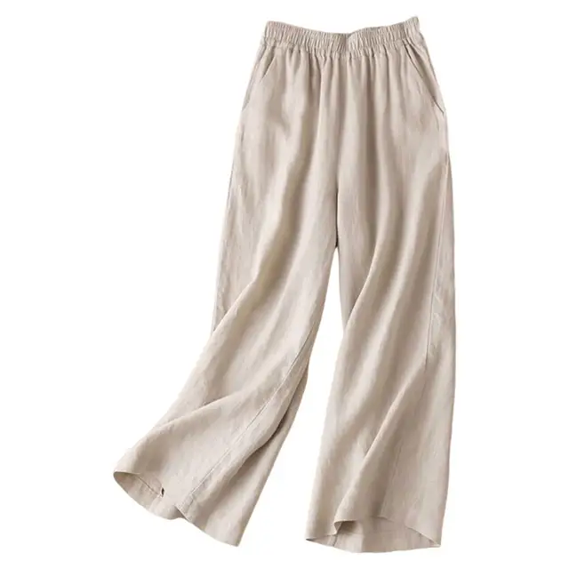 WW | Weite Leinen Baumwollhose