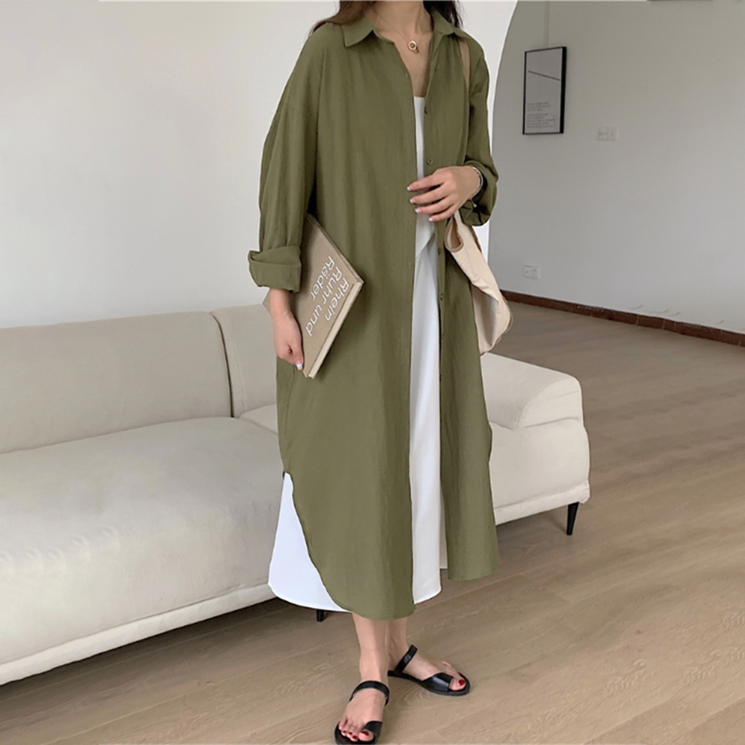 W&W Mode : Langes Hemdkleid für Stilvolle Bequemlichkeit