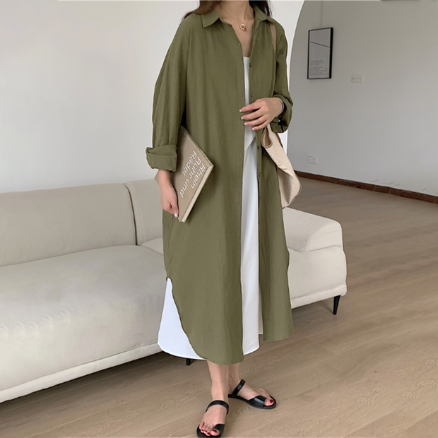 WW : Langes Hemdkleid für Stilvolle Bequemlichkeit