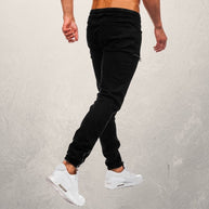 WW | Jogger Jeans Slim Tapered Fit Elastischer Bund Reißverschlusstaschen Komfort Stretch