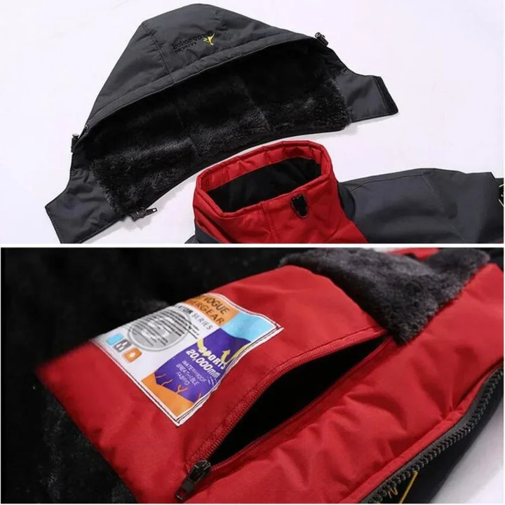 W&W Mode | Outdoor Wasserdichte Winterjacke Mit Fleece