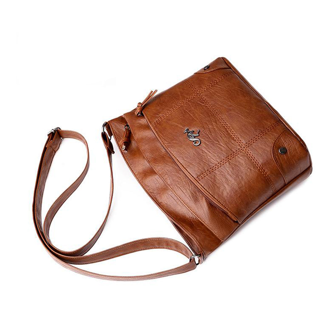 W&W Mode | Vintage Leder Umhängetasche für Damen