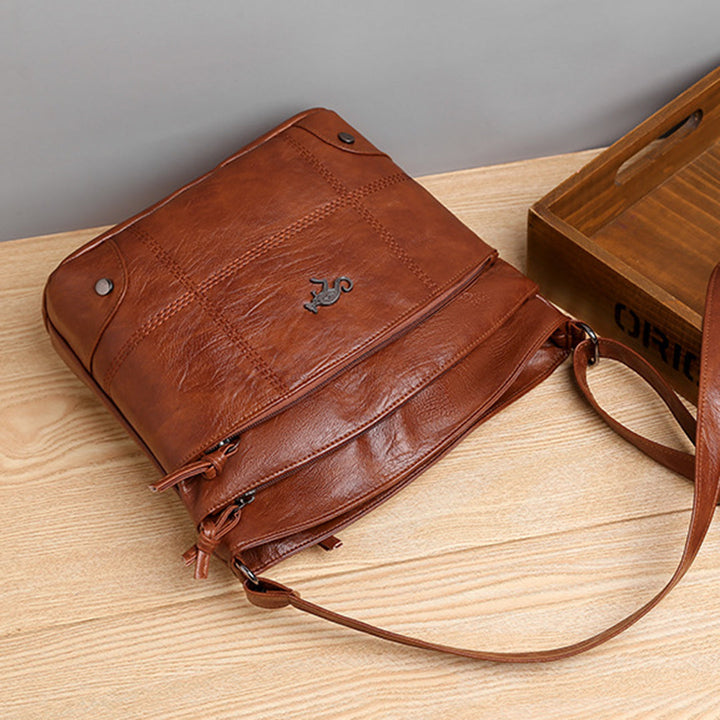 W&W Mode | Vintage Leder Umhängetasche für Damen