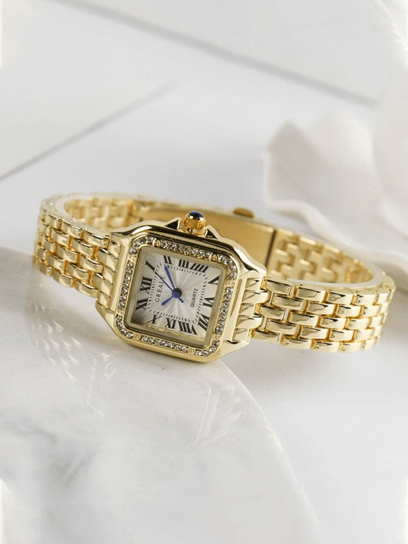 WW | Premium Quadrat Quarzuhr Mit Elegantem Design Für Frauen