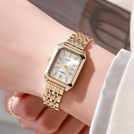 WW | Damen Uhr mit quadratischem Gehäuse Gold